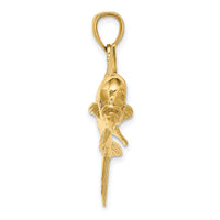 14K 3-D Male Dorado (Mahi-Mahi) Charm-K8017