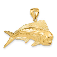 14K 3-D Male Dorado (Mahi-Mahi) Charm-K8017