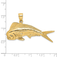 14K 3-D Male Dorado (Mahi-Mahi) Charm-K8017