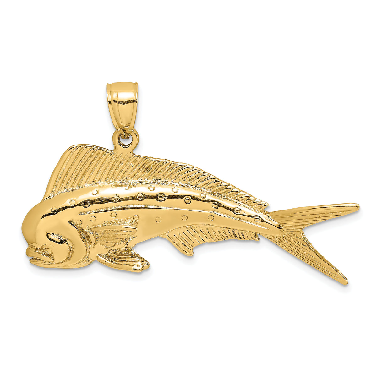 14K 3-D Male Dorado (Mahi-Mahi) Charm-K8017