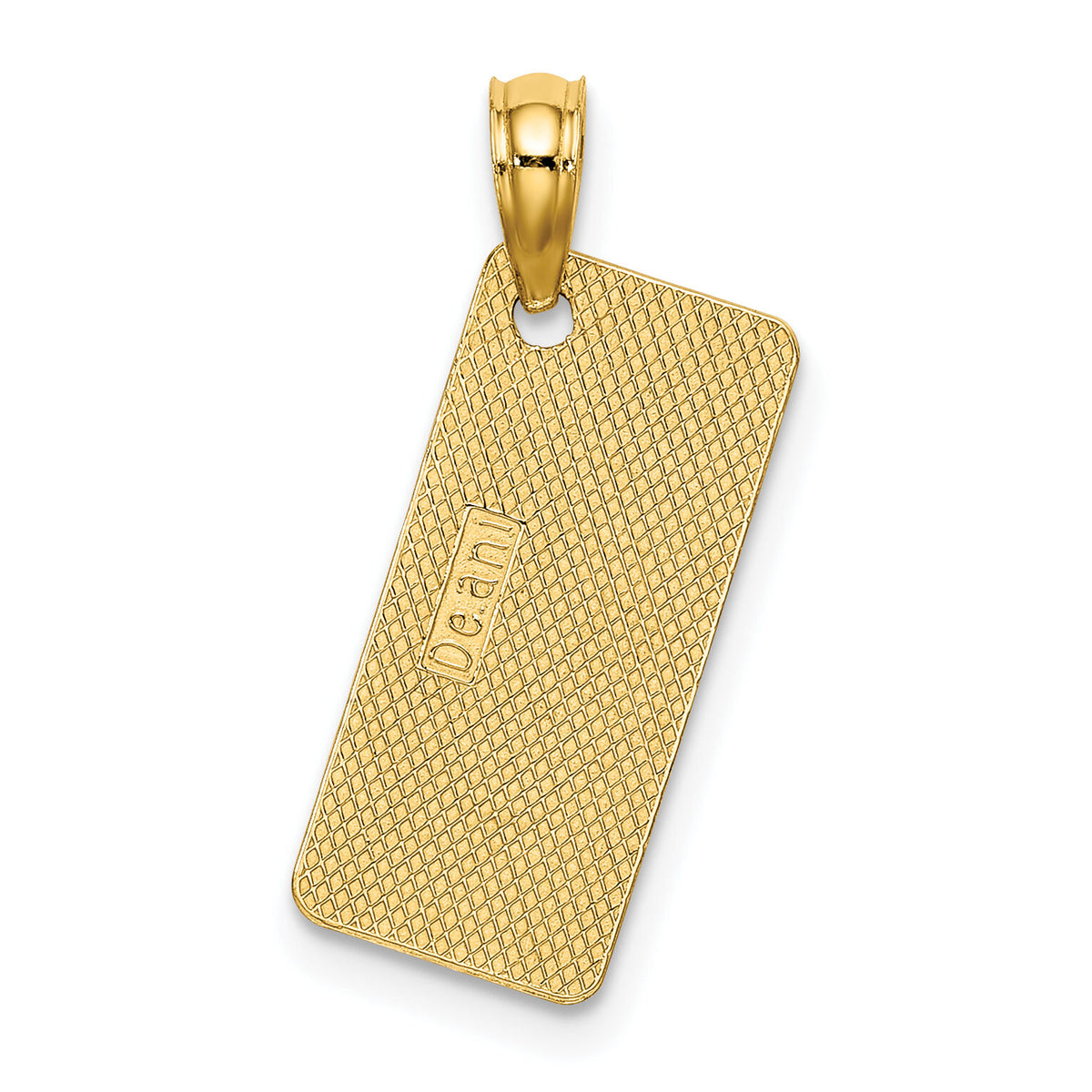 14K Texture Small OCEAN CITY, NEW JERSEY License Plate Charm-K8018