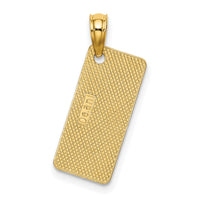 14K Texture Small OCEAN CITY, NEW JERSEY License Plate Charm-K8018