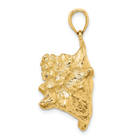 14K 3-D Conch Shell Charm-K8025