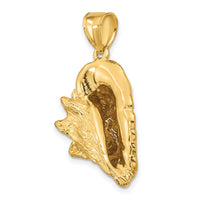 14K 3-D Conch Shell Charm-K8025