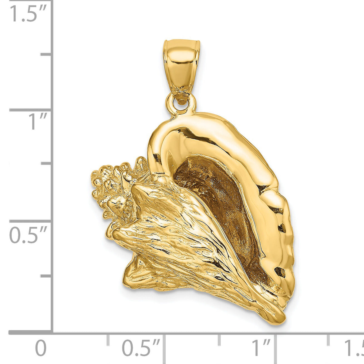 14K 3-D Conch Shell Charm-K8025