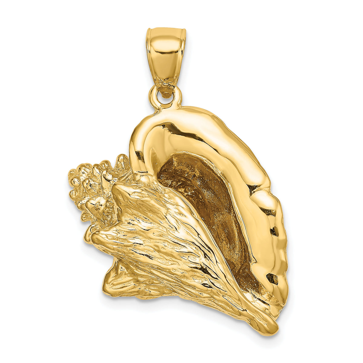 14K 3-D Conch Shell Charm-K8025