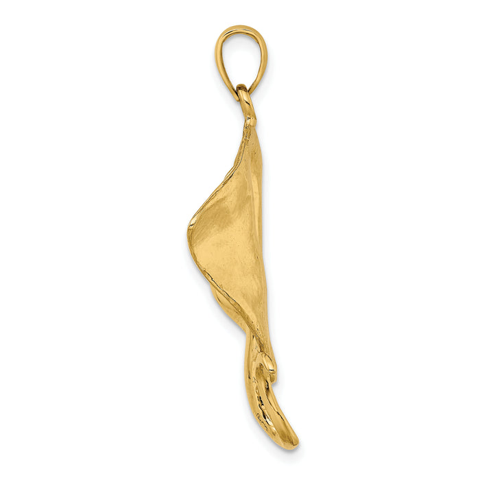 14k Polished Stingray Charm-K8026