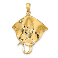 14k Polished Stingray Charm-K8026