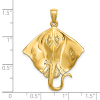 14k Polished Stingray Charm-K8026