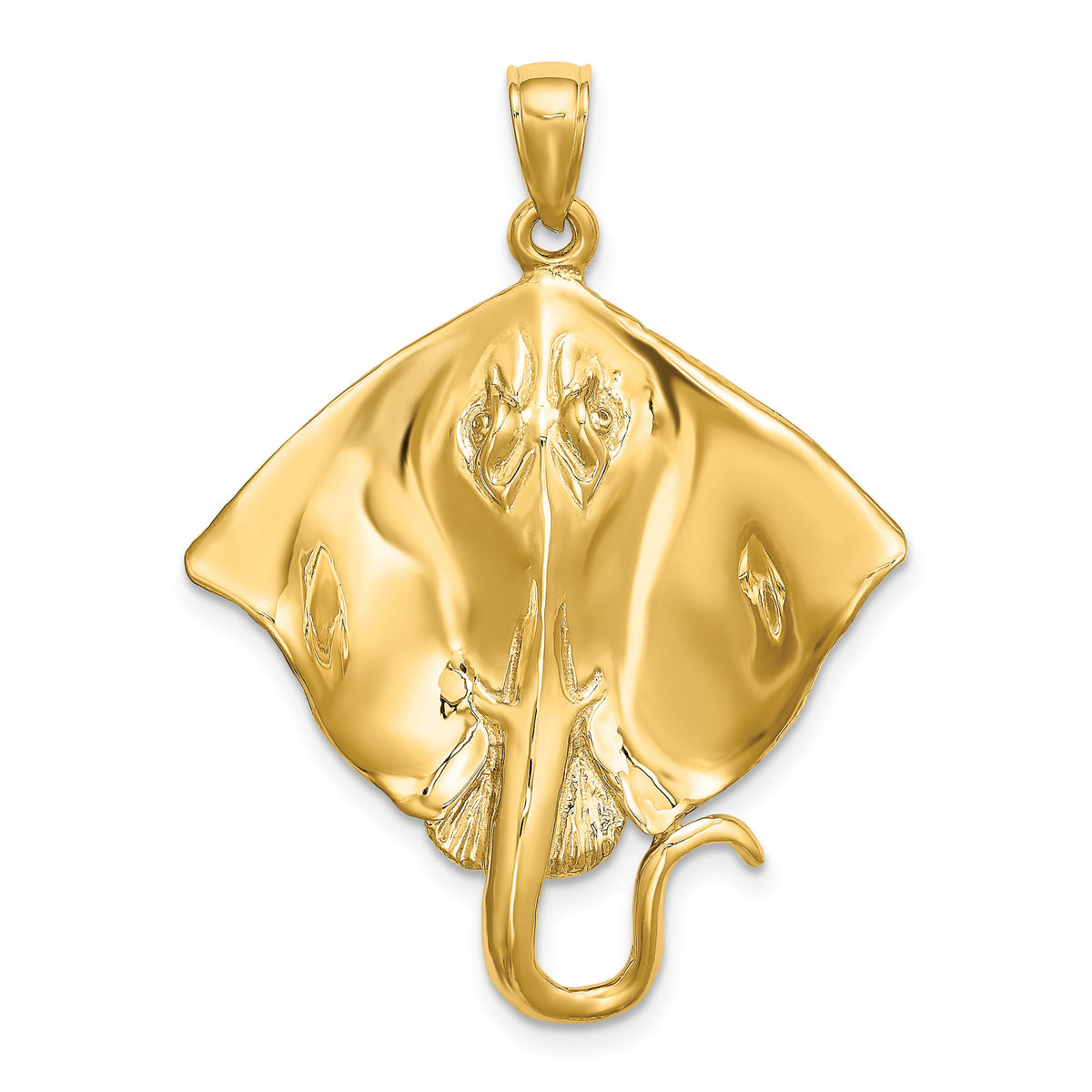 14k Polished Stingray Charm-K8026