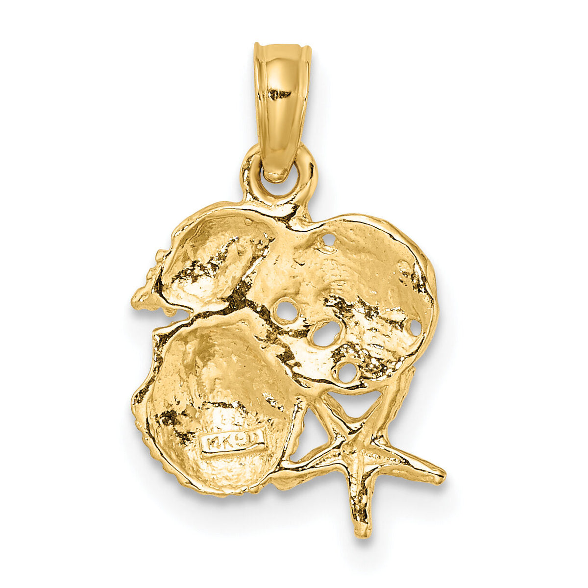 14K Four Shell Cluster Charm-K8028