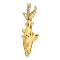 14K 3-D Hammerhead Shark w/ Rope Bail Charm-K8029