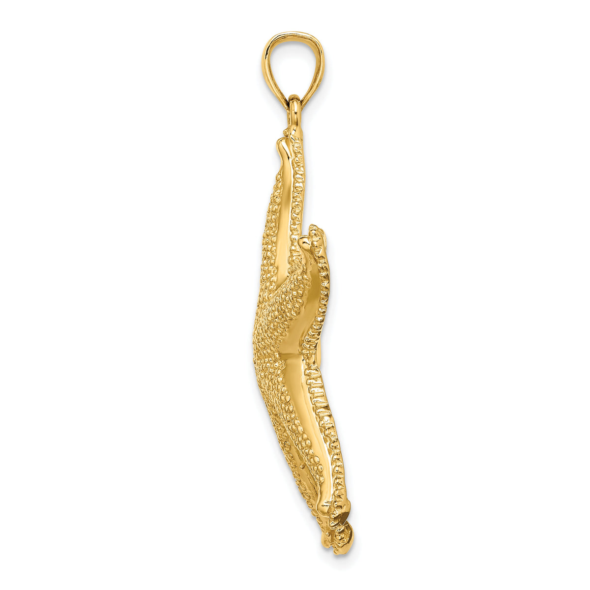 14K Textured Starfish Charm-K8030