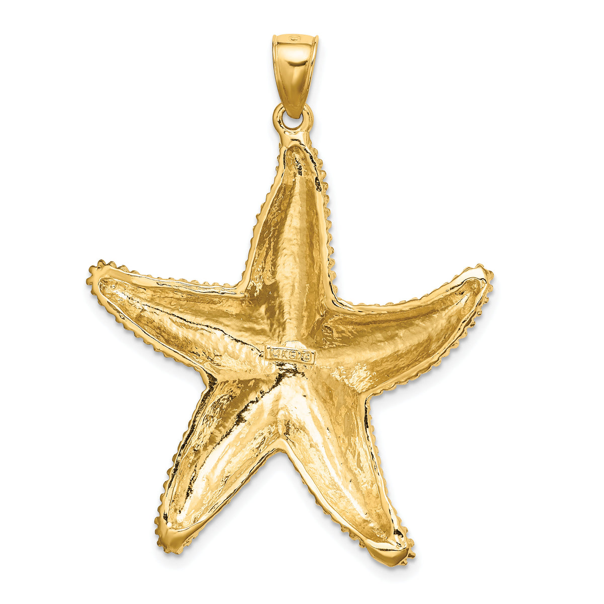 14K Textured Starfish Charm-K8030