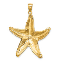 14K Textured Starfish Charm-K8030
