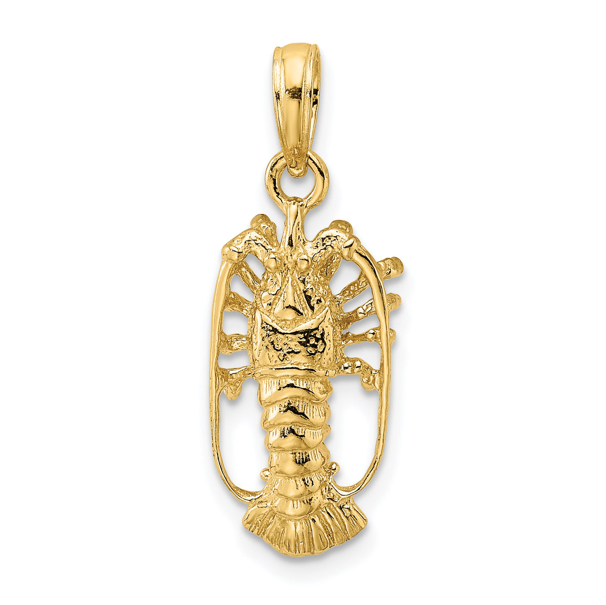14K Florida Lobster with Out Claws Charm-K8035