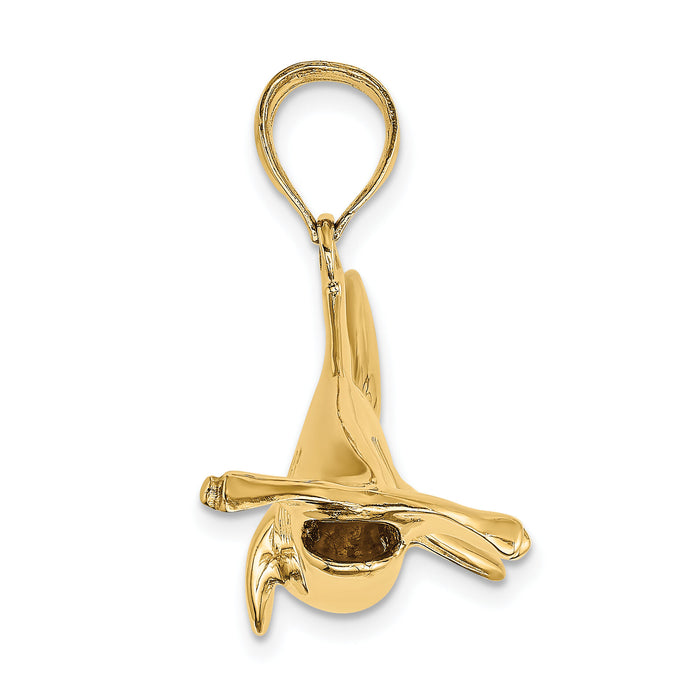14K 3-D Hammerhead Shark Charm-K8042