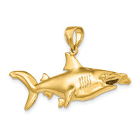 14K 3-D Hammerhead Shark Charm-K8042