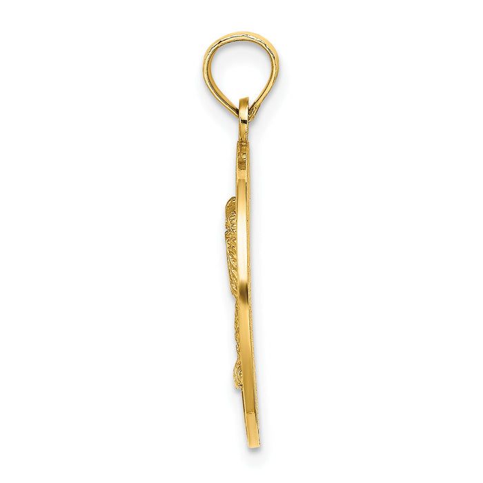 14K BEAUFORT SC Palm Tree Charm-K8044