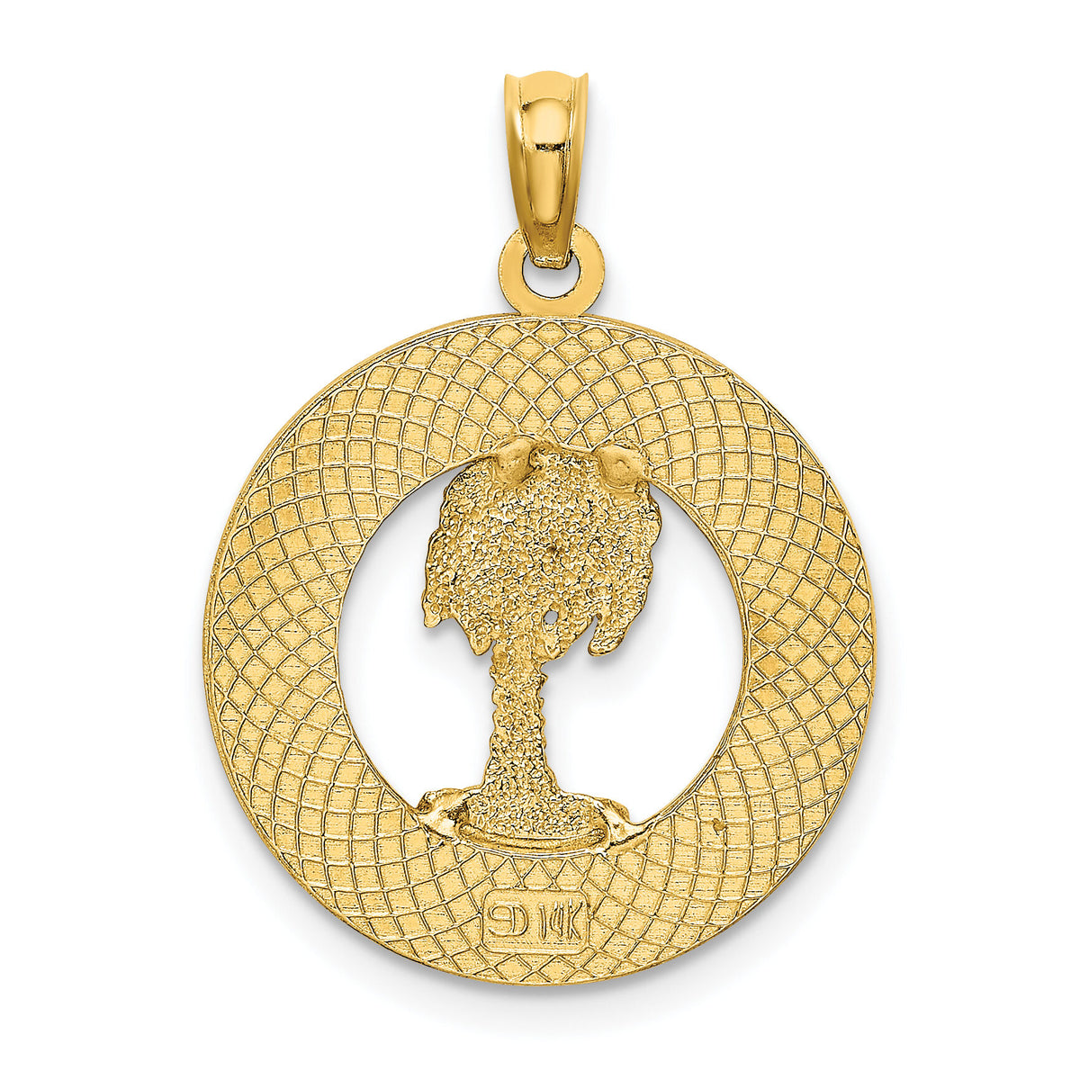 14K BEAUFORT SC Palm Tree Charm-K8044