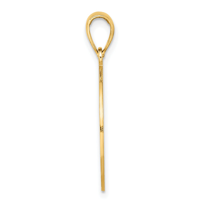 14K ST. GEORGE ISLAND w/DOLPHINS Circle Charm-K8045