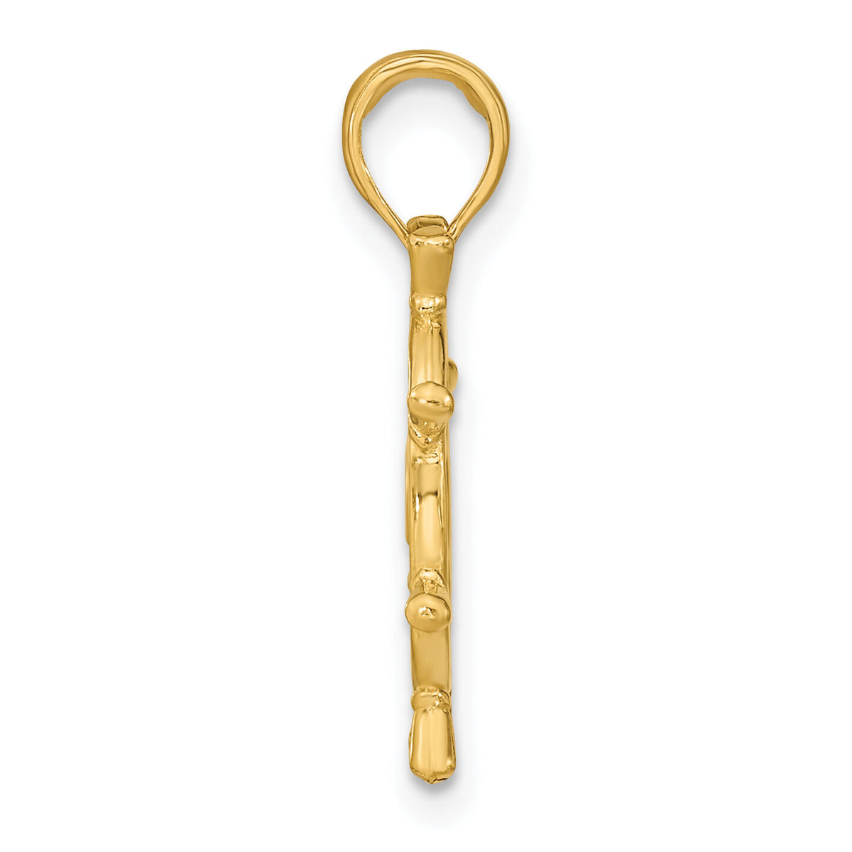 14K 3-D Ships Wheel Charm-K8046
