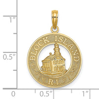 14K BLOCK ISLAND, RI w/ Lighthouse Charm-K8047