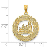14K BLOCK ISLAND, RI w/ Lighthouse Charm-K8048