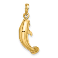 14K 3-D Polished Manatee Charm-K8050