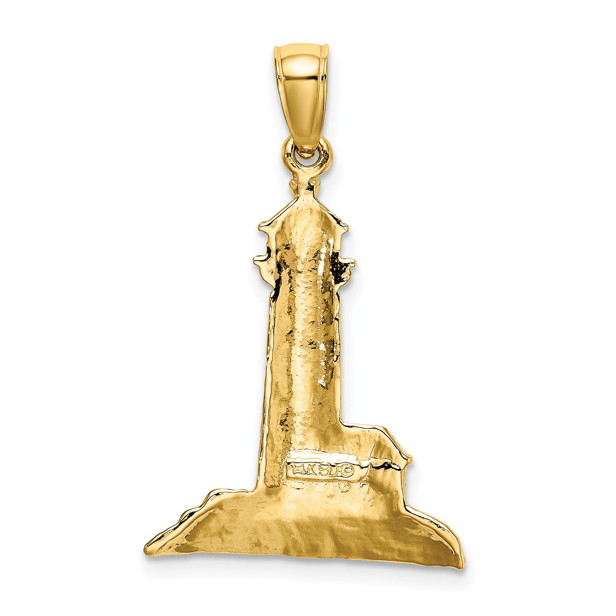 14K Polished Lighthouse Charm-K8051