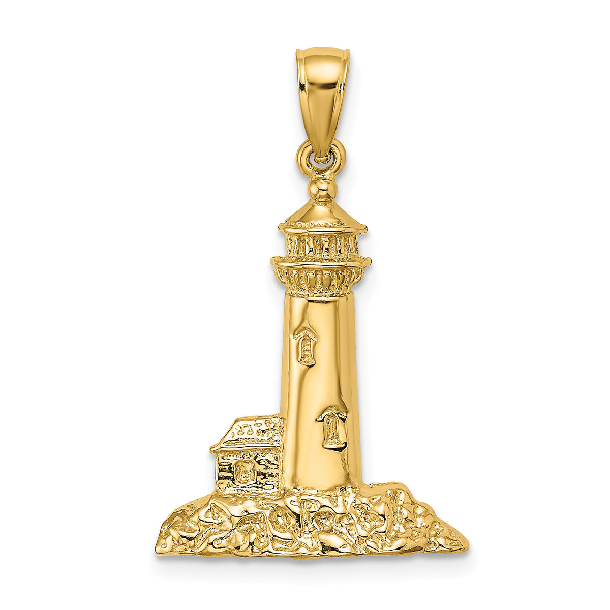 14K Polished Lighthouse Charm-K8051