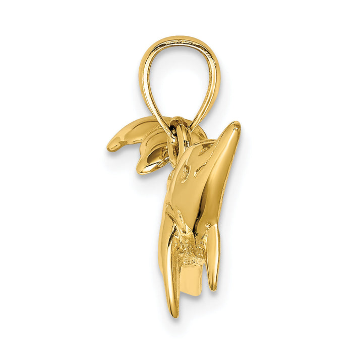 14K Polished Dolphin Charm-K8054