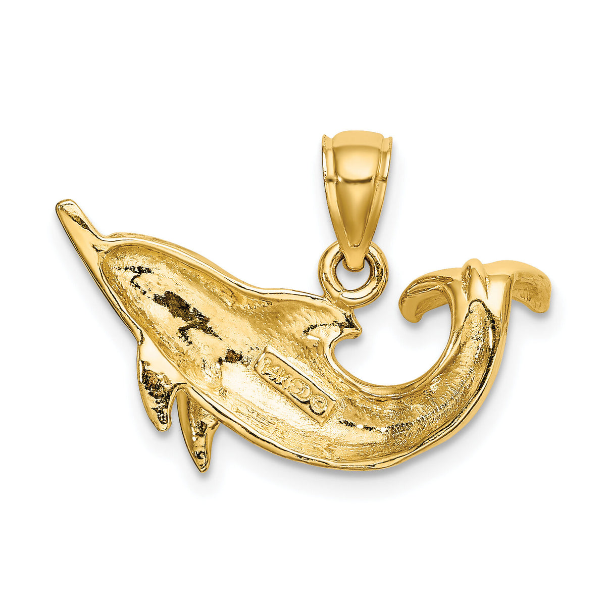 14K Polished Dolphin Charm-K8054