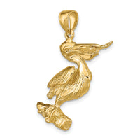 14k 3-D Pelican Pendant-K8061