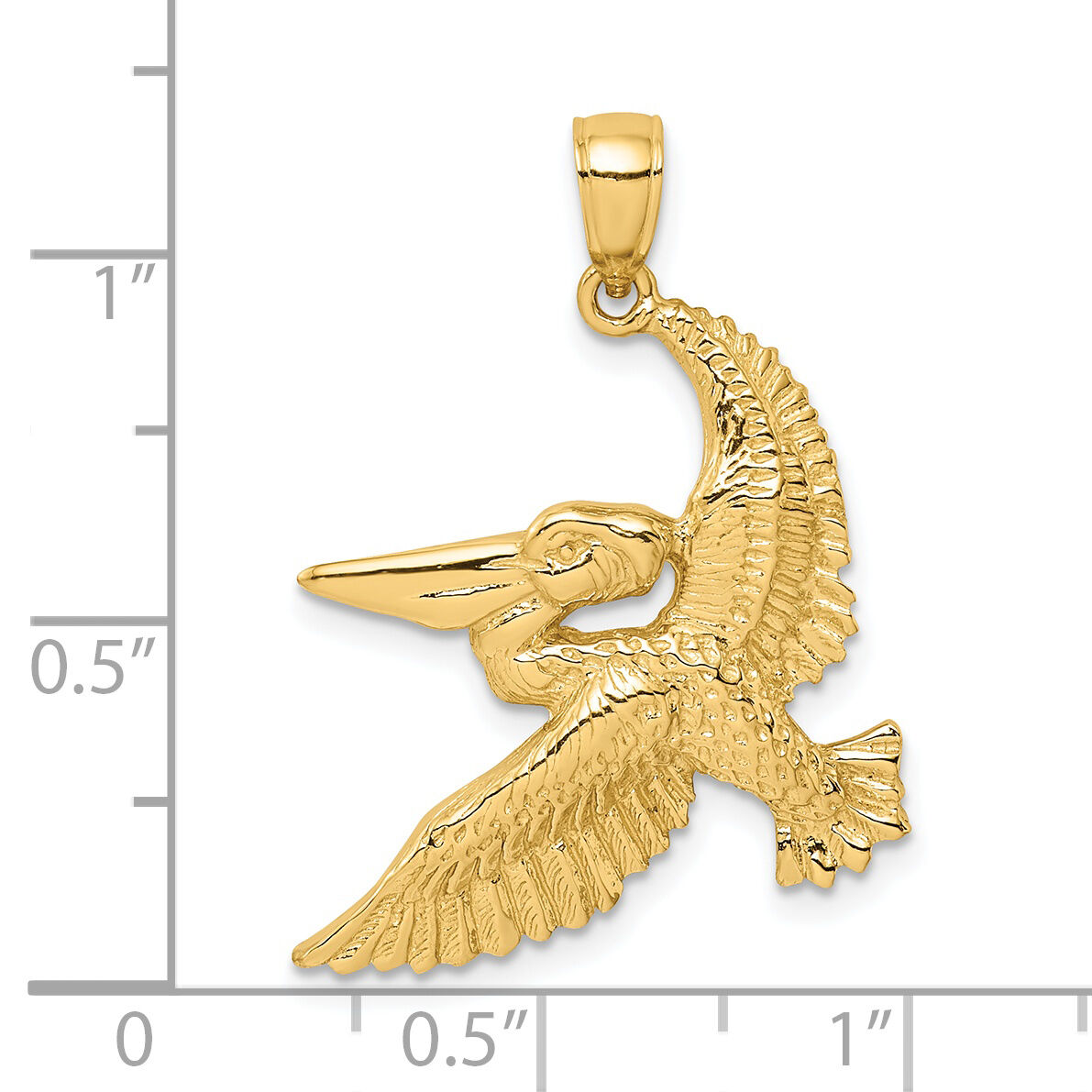 14K Flying Pelican Charm-K8062