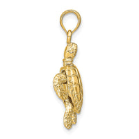 14K 3-D Sea Turtle with Moveable Head and Legs Charm-K8063