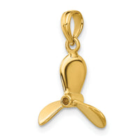 14K 3-D w/ 3 Blades Propeller Charm-K8064