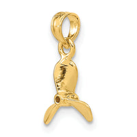 14K 3-D w/ 3 Blades Propeller Charm-K8065