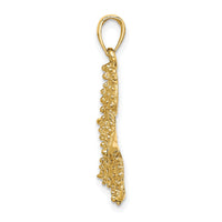 14K Textured Starfish Charm-K8066