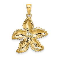 14K Textured Starfish Charm-K8066