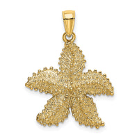 14K Textured Starfish Charm-K8066