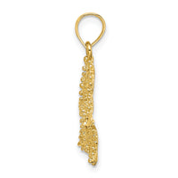 14K Textured Starfish Charm-K8067