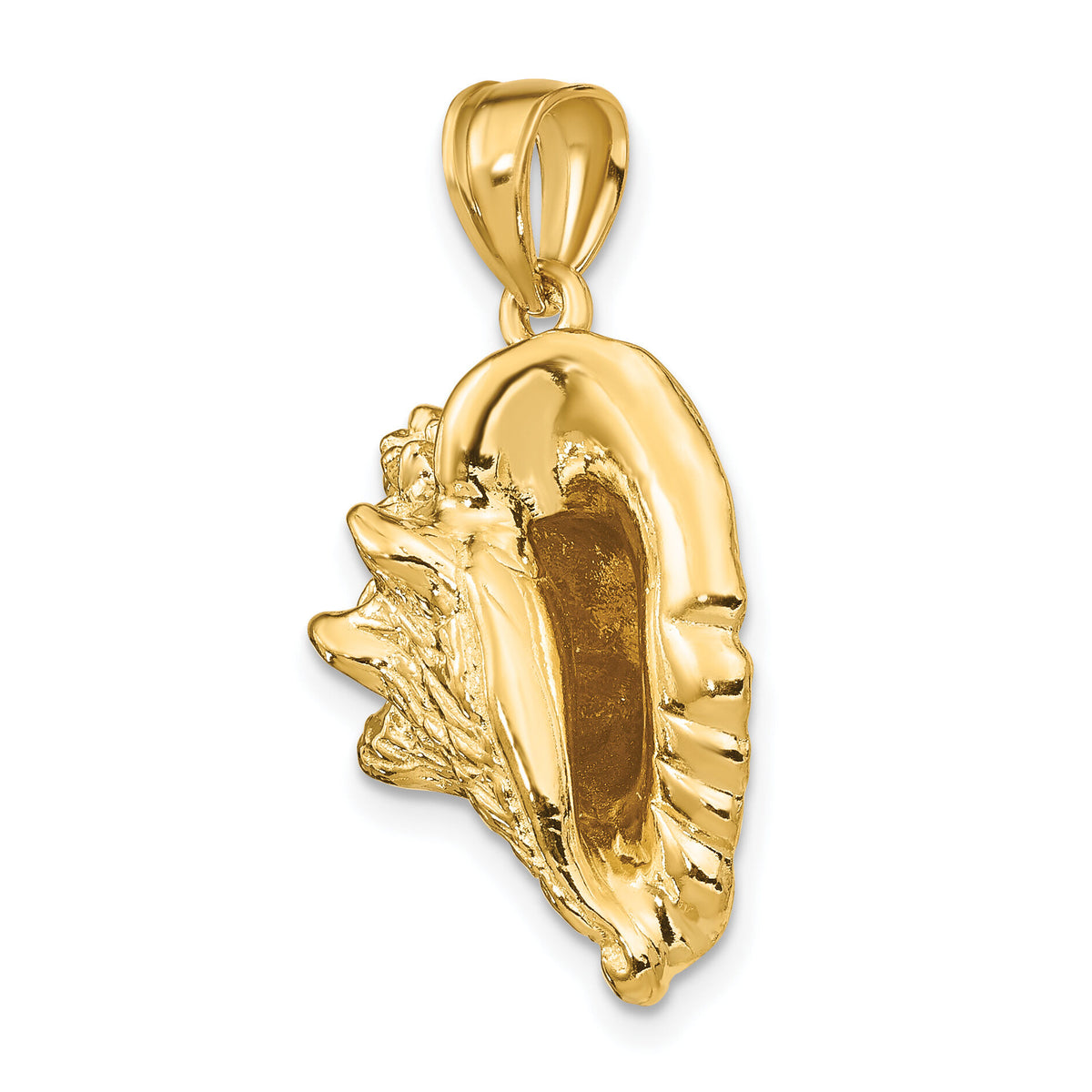 14K 3-D Conch Shell Charm-K8072