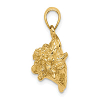 14K 3-D Conch Shell Charm-K8073