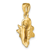 14K 3-D Conch Shell Charm-K8073