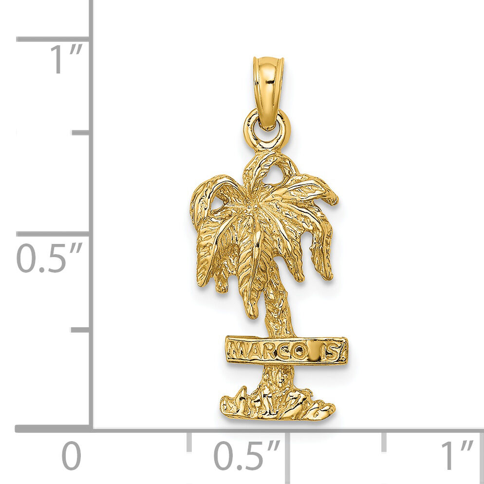 14K MARCO IS. Palm Tree Charm-K8082
