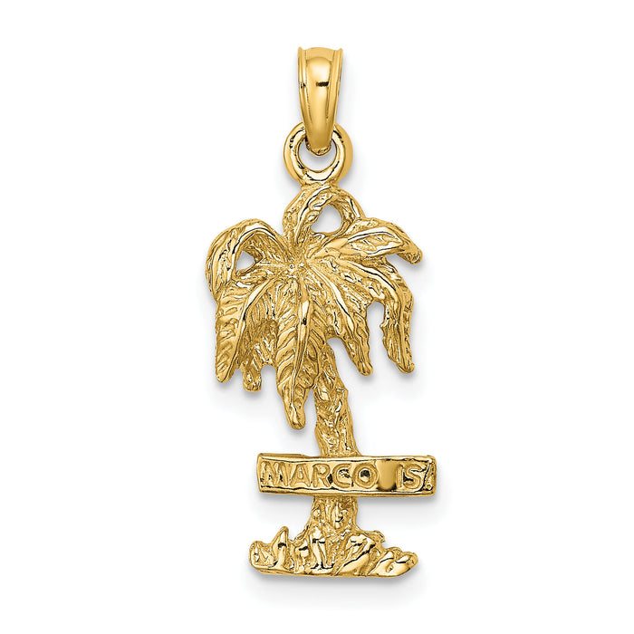 14K MARCO IS. Palm Tree Charm-K8082