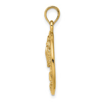 14K MARCO IS. Palm Tree Round Charm-K8083