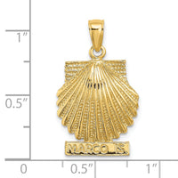 14K MARCO IS. Scallop Shell Charm-K8084