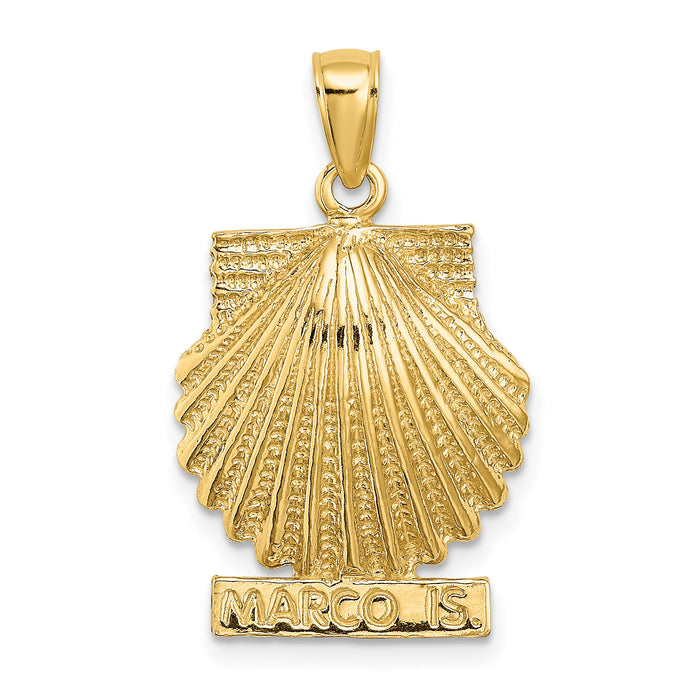 14K MARCO IS. Scallop Shell Charm-K8084